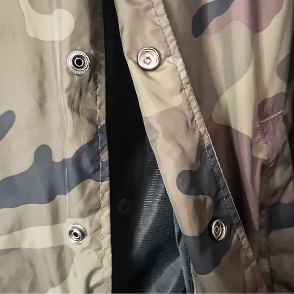 OBEY Mens Camo Hooded Snap Button Windbreaker Jacket, Size S - Picture 8 of 10